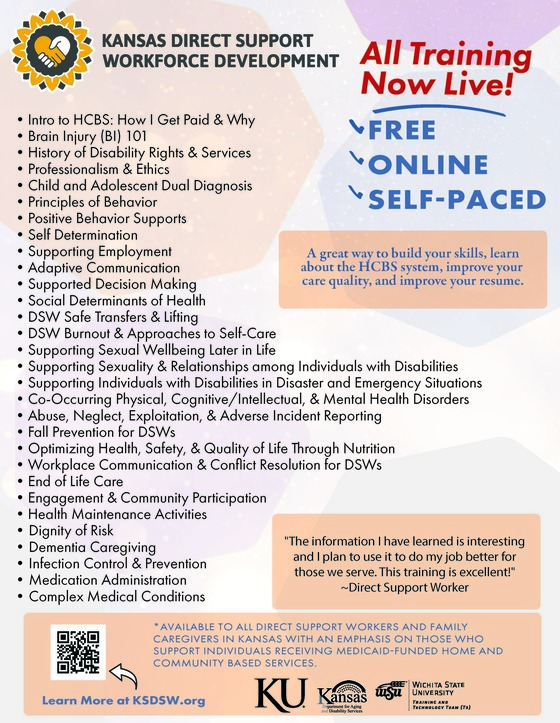 Available to all DSWs learn more at www.ksdsw.org